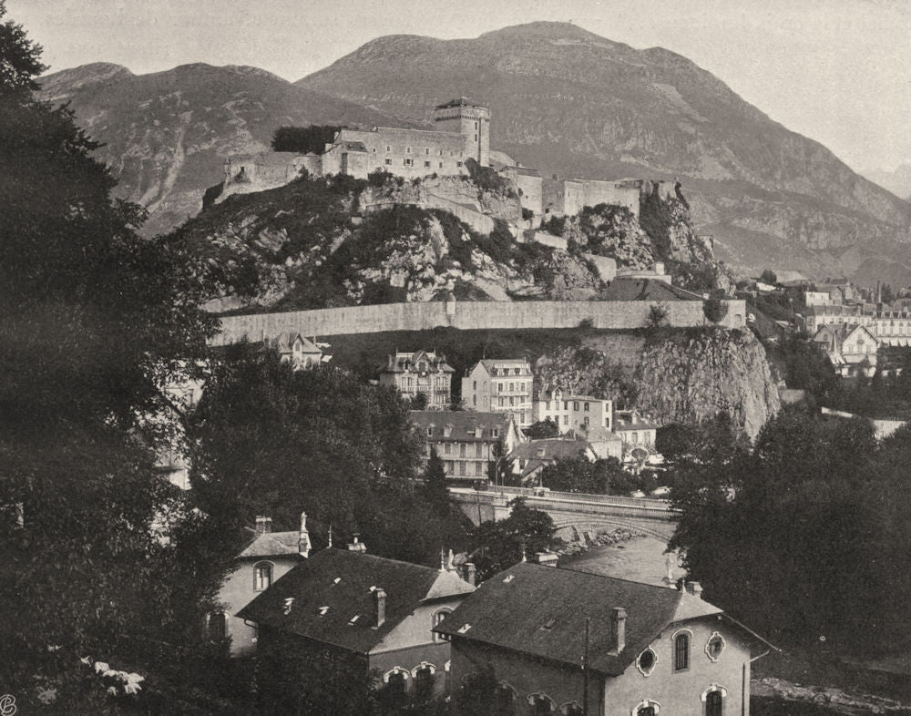HAUTES-PYRÉNÉES. Lourdes- Le château 1903 old antique vintage print picture